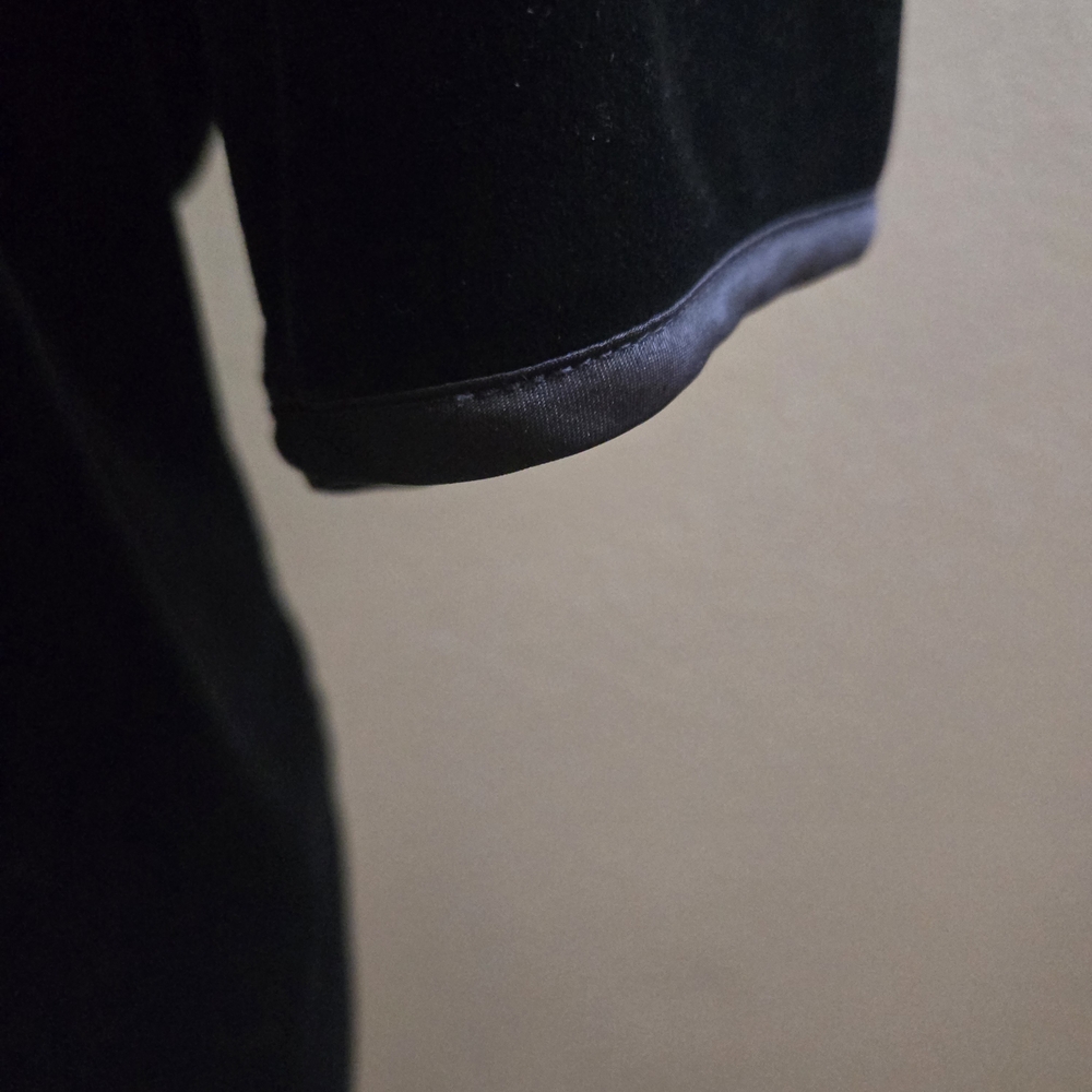 💝 2/$15 or 3/$20  Jacqueline Ferrar Elegant Black Women's Stretch Velvet Dress - Picture 7 of 9
